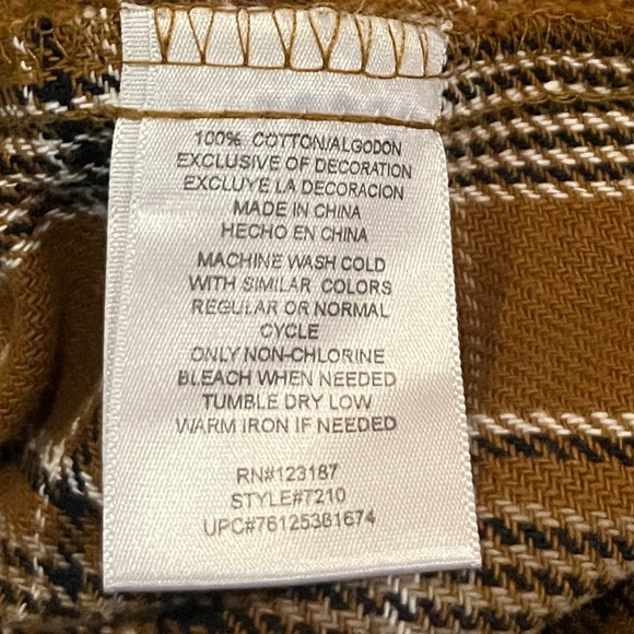 Dickies Long Sleeve Plaid Flannel Button Down Shirt Size Large - Picture 10 of 11